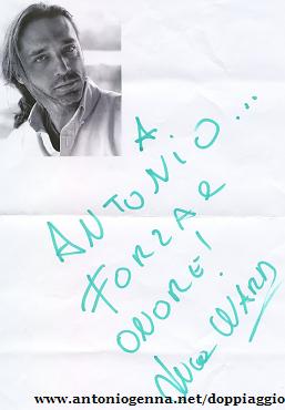 Luca Ward con il suo autografo