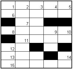 Schema del 2 mini-cruciverba